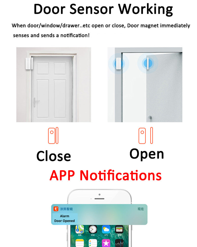 Cargue la imagen en el visor de la galería, [TUYA Smart Home] Battery Powdered Door &amp; Window Sensor Alarm Burglary Detector Home Security - Polar Tech Australia
