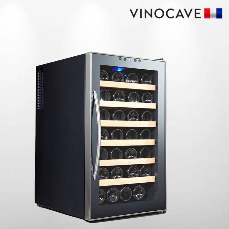 Load image into Gallery viewer, [28 Bottle][SC-28] Vinocave Stainless Steel Freestanding Wine Refrigerator Drink Bar Cooler Fridge - Polar Tech Australia

