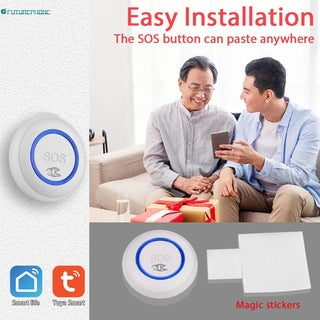 [A08] 433Hz Battery Powered Wireless SOS Emergency Help Push Button For A01 TUYA Alarm System - Polar Tech Australia