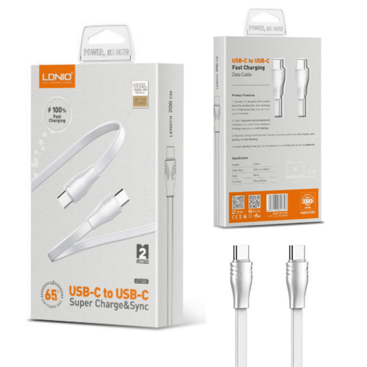 2M LC122 C LDNIO Type C to Type C 65W Super Fast PD Charging Cable 2M LC122 C LDNIO Type C to Type C 65W Super Fast PD Charging Cable