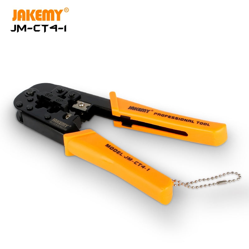 Cargue la imagen en el visor de la galería, [JM-CT4-1] Jakemy Portable Self-adjusting 6P/8P Crimping Pliers Wire Cable End Sleeve Ferrule Cutter Crimper Network Ethernet Internet Cable Clamp Tool - Polar Tech Australia
