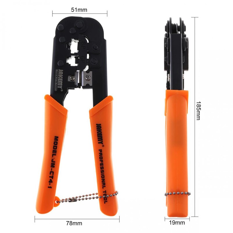 Cargue la imagen en el visor de la galería, [JM-CT4-1] Jakemy Portable Self-adjusting 6P/8P Crimping Pliers Wire Cable End Sleeve Ferrule Cutter Crimper Network Ethernet Internet Cable Clamp Tool - Polar Tech Australia
