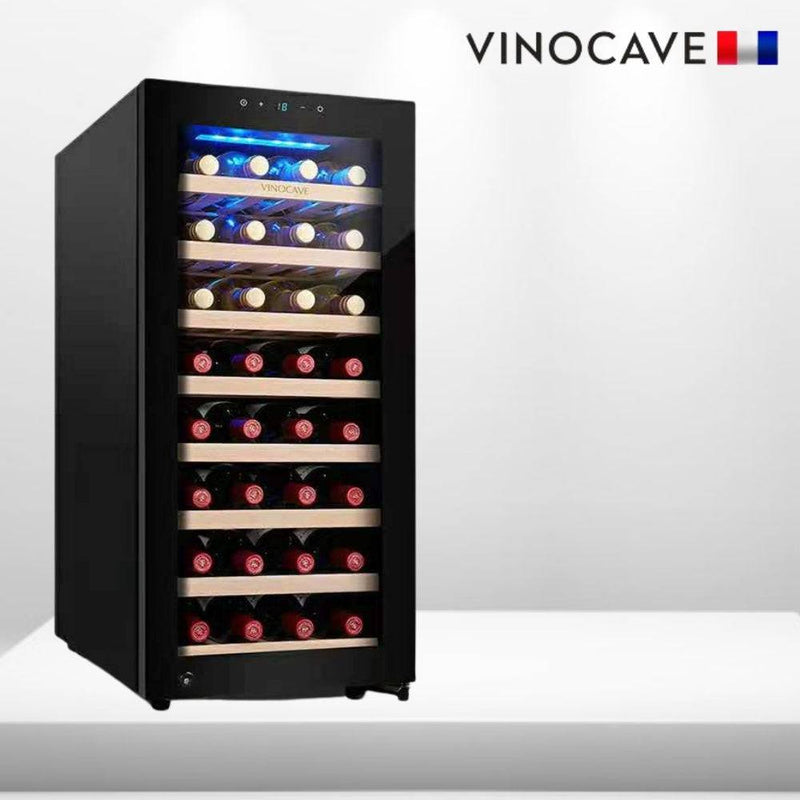 Cargue la imagen en el visor de la galería, [38 Bottle] [CWC-100A] Vinocave Stainless Steel Freestanding Wine Refrigerator Cooler Fridge - Polar Tech Australia
