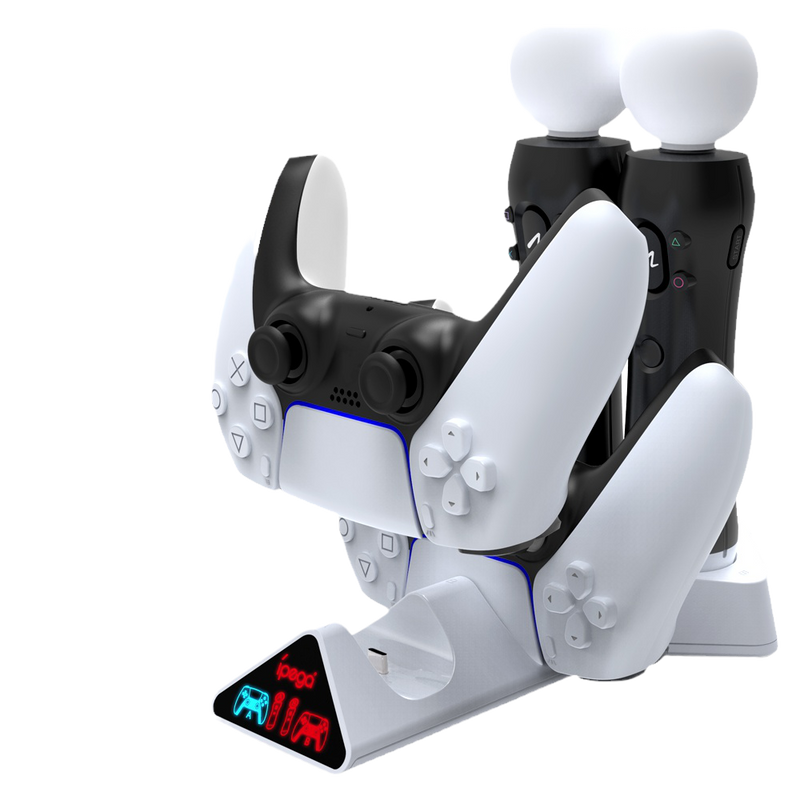 Chargez l&#39;image dans la visionneuse de la galerie, Playstation PS5 - 4 in 1 Game Controller Charging Dock Multi-function Gamepad Charging Stand &amp; Controller Holder Stand - Polar Tech Australia
