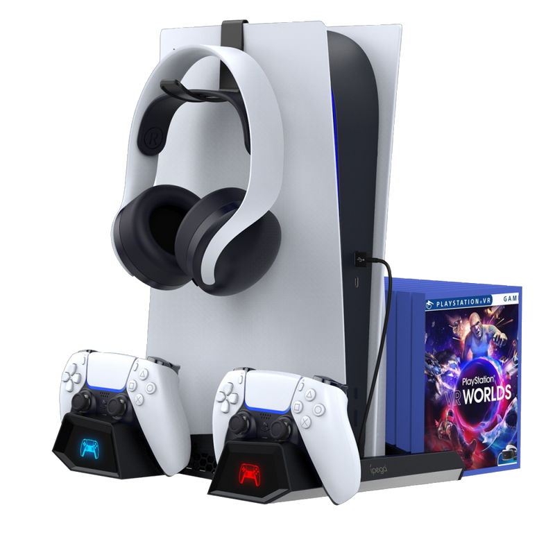 Chargez l&#39;image dans la visionneuse de la galerie, Sony PlayStation 5 PS5 - Fast Charging Vertical Stand Dock With Built-in Cooling Fan - Polar Tech Australia
