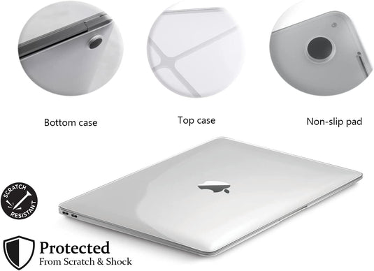 Apple MacBook Pro 15" A1707 & A1990 Transparent Clear Shockproof Heavy Duty Tough Case Cover - Polar Tech Australia