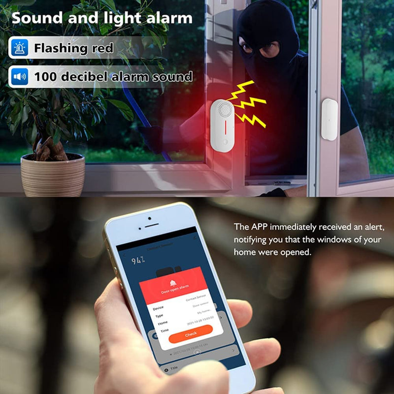 Load image into Gallery viewer, [TUYA Smart Home][Built-in Siren] Battery Powdered Door &amp; Window Sensor Alarm Burglary Detector Home Security - Polar Tech Australia
