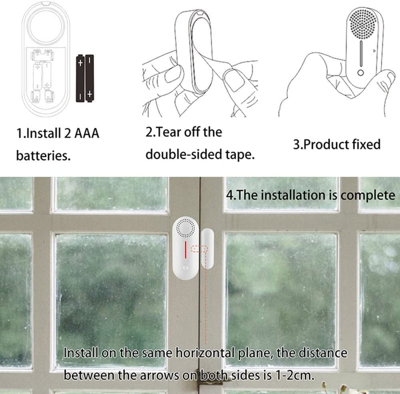 Load image into Gallery viewer, [TUYA Smart Home][Built-in Siren] Battery Powdered Door &amp; Window Sensor Alarm Burglary Detector Home Security - Polar Tech Australia
