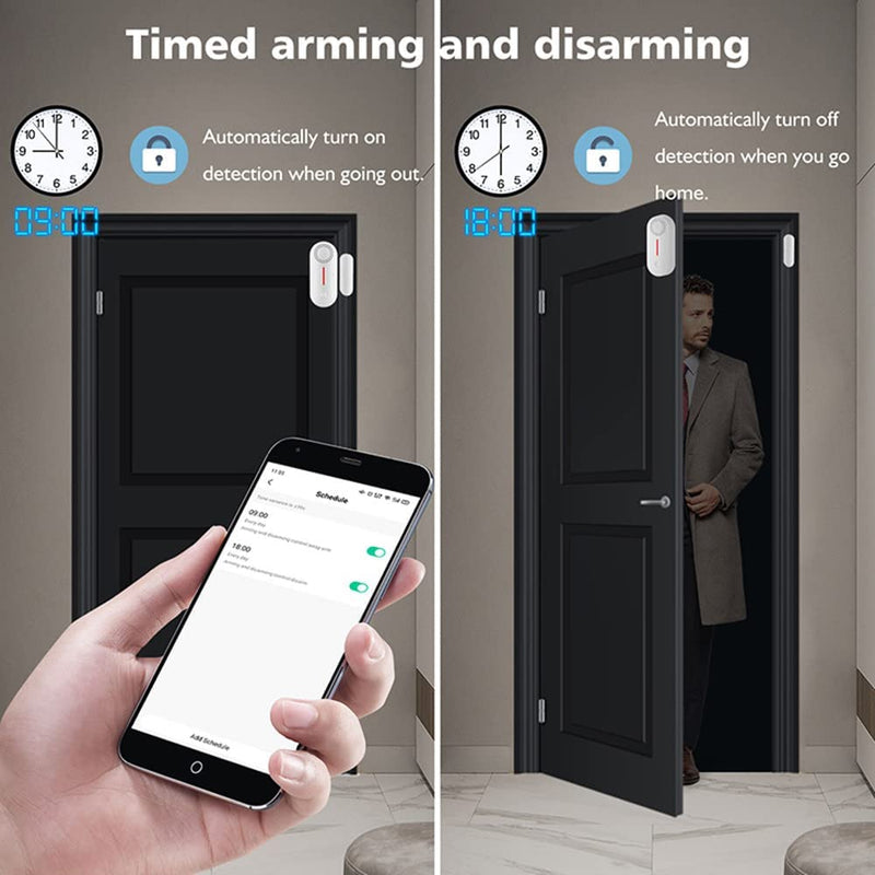 Cargue la imagen en el visor de la galería, [TUYA Smart Home][Built-in Siren] Battery Powdered Door &amp; Window Sensor Alarm Burglary Detector Home Security - Polar Tech Australia
