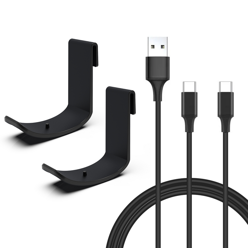 Cargue la imagen en el visor de la galería, PlayStation PS VR 2 - 3 in 1 Essential Kit Charging Cable &amp; Pair of Controller Holder Package - Polar Tech Australia
