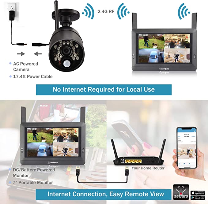 Load image into Gallery viewer, [Built-in 7 inch Monitor] 2 CH Wireless IP Pro CCTV NVR Network Video Recorder Security Camera System - Polar Tech Australia
