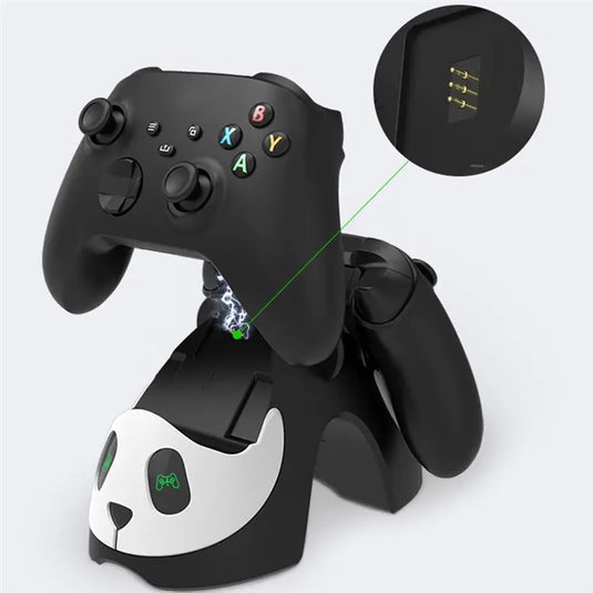 Xbox Controller Charging Station Panda Design Charger Dock with Indicator - Game Gear Hub