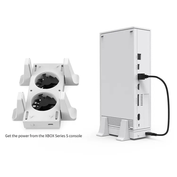 Load image into Gallery viewer, Xbox Series S Vertical Cooling Stand Holder Dual Cooling Fan Base - Game Gear Hub
