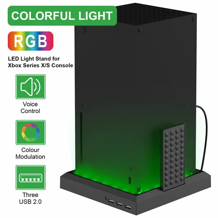 Load image into Gallery viewer, Xbox Series S / X Game Console Holder Stand RGB Light Base (No Remote Control) - Game Gear Hub
