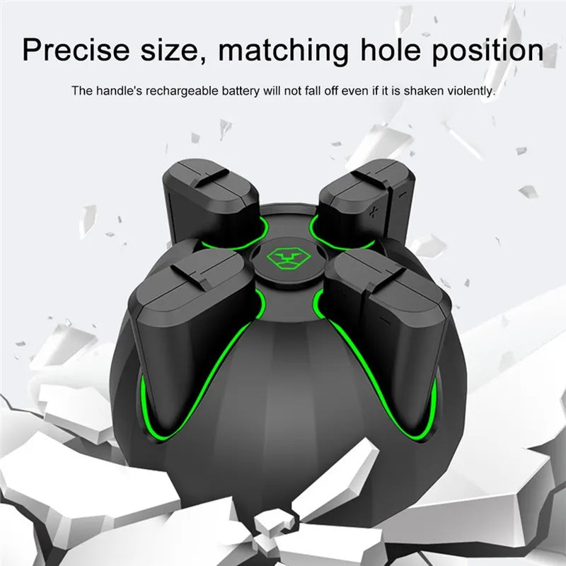 Cargue la imagen en el visor de la galería, Xbox Game Controller Battery Charging Base with 4 1100mAh Batteries - Game Gear Hub
