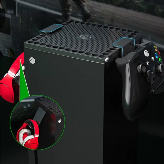 Xbox Series X Host Multifunction Heat Dissipation Dust Cover Game Controller Hanger Headphone Holder Bracket - Game Gear Hub