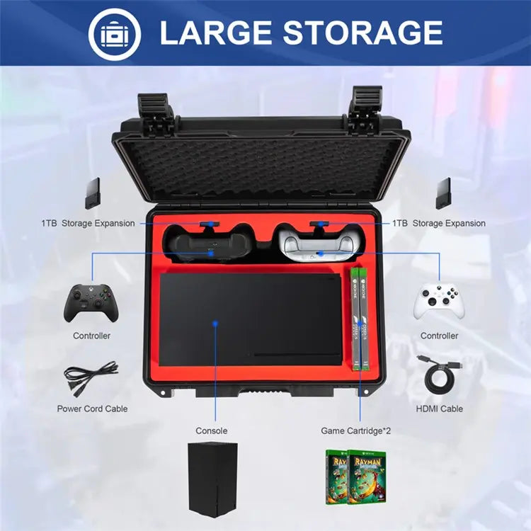 Load image into Gallery viewer, Xbox Series X Portable PP Storage Box Waterproof Anti-shock Game Console Carrying Case - Game Gear Hub

