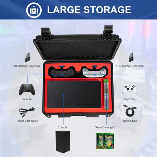 Xbox Series X Portable PP Storage Box Waterproof Anti-shock Game Console Carrying Case - Game Gear Hub