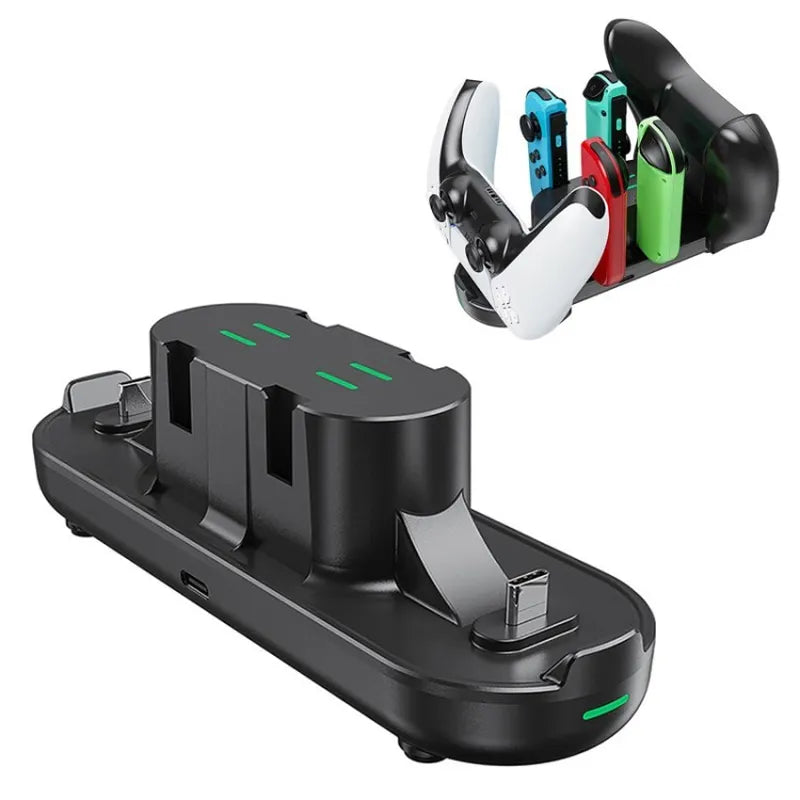 Load image into Gallery viewer, PS5, Xbox, and Switch Controller 6 in 1 Desktop Charging Dock Station - Game Gear Hub
