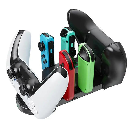 PS5, Xbox, and Switch Controller 6 in 1 Desktop Charging Dock Station - Game Gear Hub
