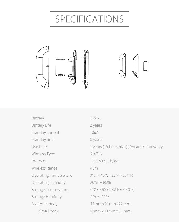 Cargue la imagen en el visor de la galería, [TUYA Smart Home] NEO Wireless  Door &amp; Window Open/Closed Detector Magnetic Switch Sensor Smart Home Security Alarm - Polar Tech Australia
