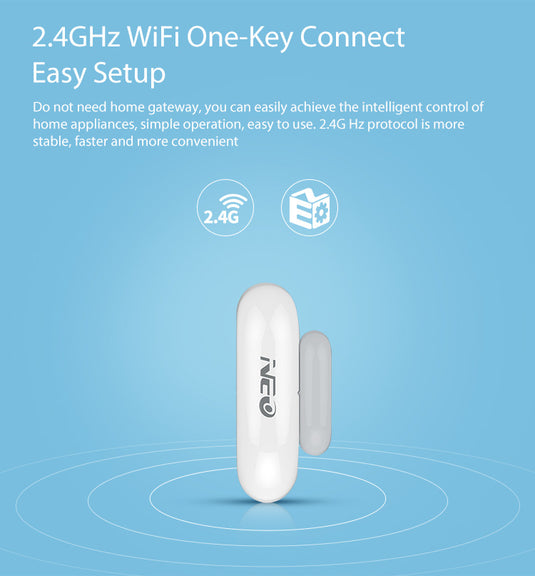 [TUYA Smart Home] NEO Wireless  Door & Window Open/Closed Detector Magnetic Switch Sensor Smart Home Security Alarm - Polar Tech Australia