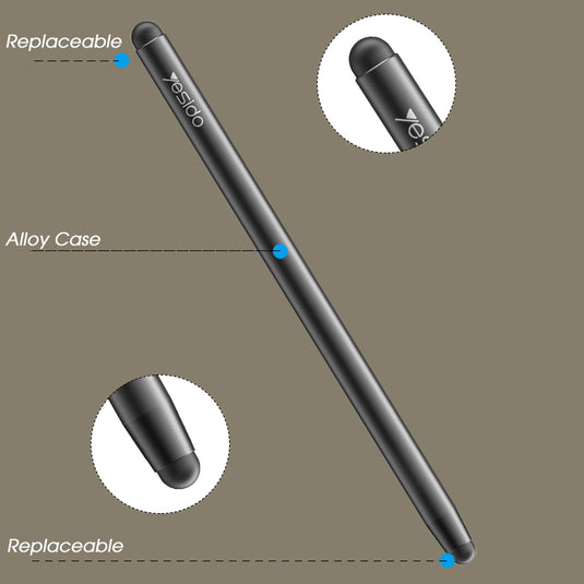 [ST01] Yesido Universal Double-Headed Passive Capacitive Touch Screen Stylus Pen - Polar Tech Australia