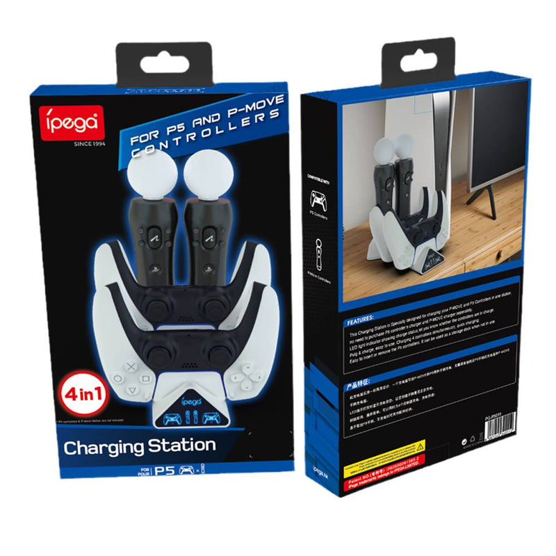 Chargez l&#39;image dans la visionneuse de la galerie, Playstation PS5 - 4 in 1 Game Controller Charging Dock Multi-function Gamepad Charging Stand &amp; Controller Holder Stand - Polar Tech Australia
