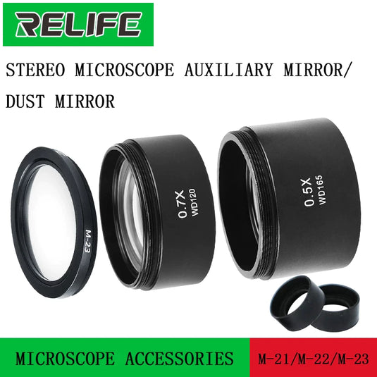 Sunshine Relife M-21 0.5X M-22 0.7X Microscope Auxiliary Lens Glass Lens Trinocular Stereo Microscope Accessories - Polar Tech Australia