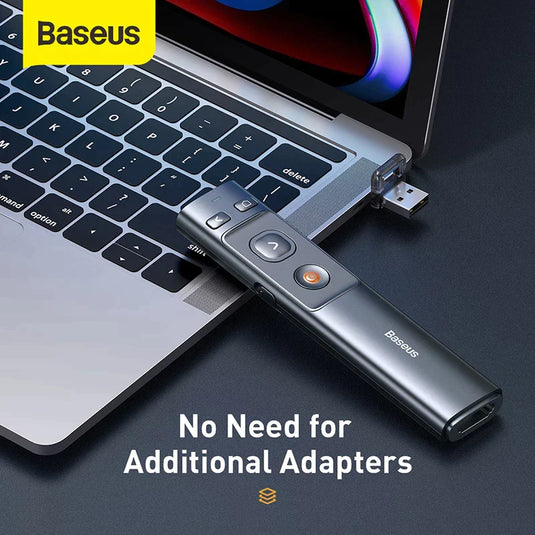 Baseus 2.4GHz Windows Laptop MacBook Wireless Presenter Remote with Pointer - Polar Tech Australia