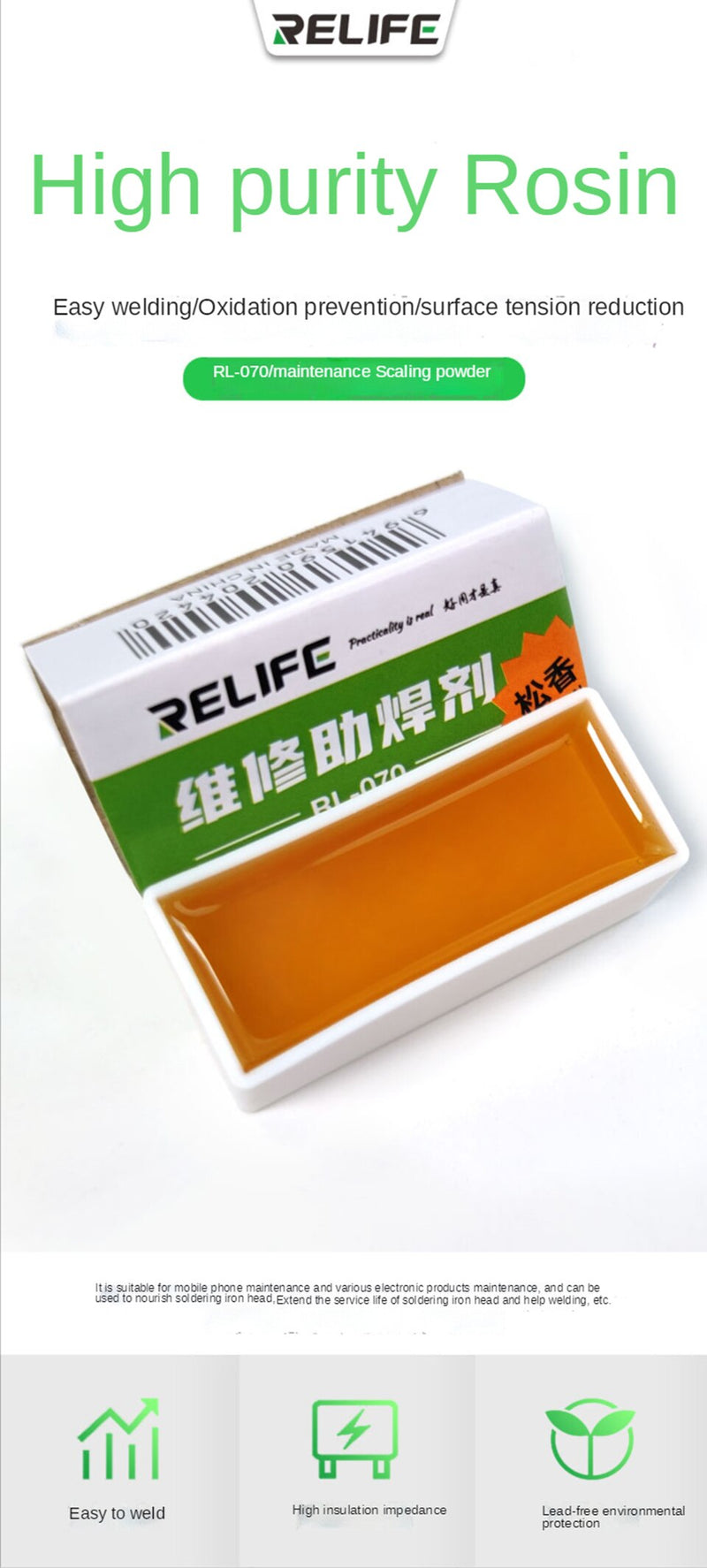 Cargue la imagen en el visor de la galería, [RL-070] RELIFE High-Purity Rosin Solder Paste Welding Mobile Phone Auxiliary Soldering Oil Soldering Tin - Polar Tech Australia
