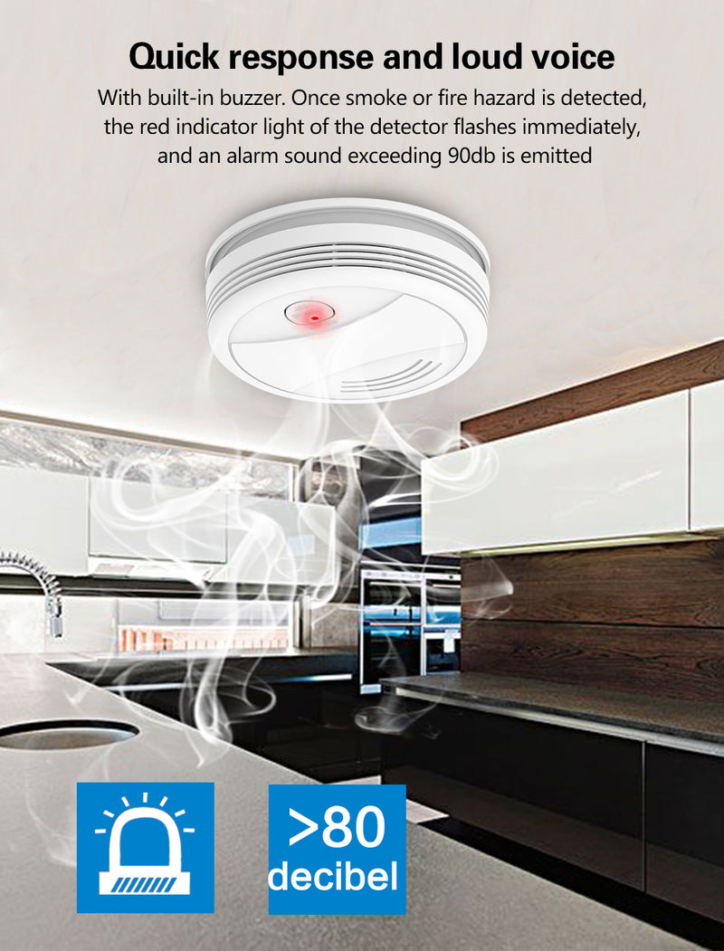 Load image into Gallery viewer, [TUYA Smart] Battery Powered Wireless WIFI Smoke Detector Smart Home Security - Polar Tech Australia
