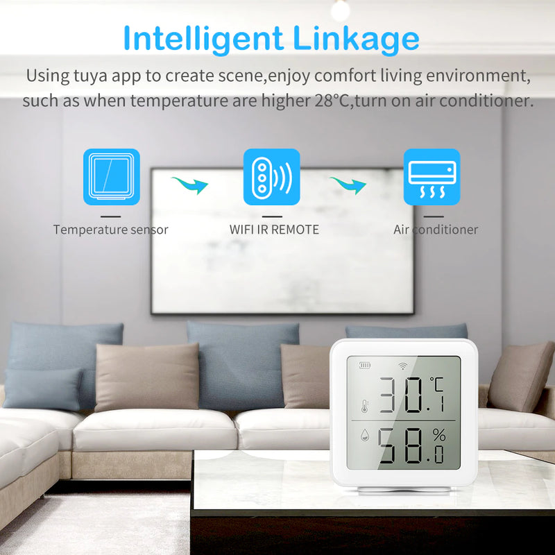 Load image into Gallery viewer, [TUYA Smart Home] WIFI Temperature And Humidity Sensor Indoor Hygrometer Thermometer With LCD Display - Polar Tech Australia

