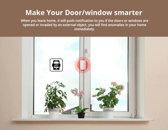 [TUYA Smart] Battery Powdered Door & Window Sensor Alarm Burglary Detector Home Security - Polar Tech Australia