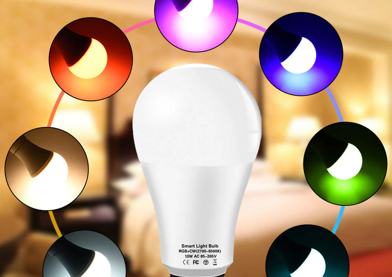 Cargue la imagen en el visor de la galería, [TUYA Smart Home][E27] RGB LED 10W Light Bulb Wireless Control - Polar Tech Australia

