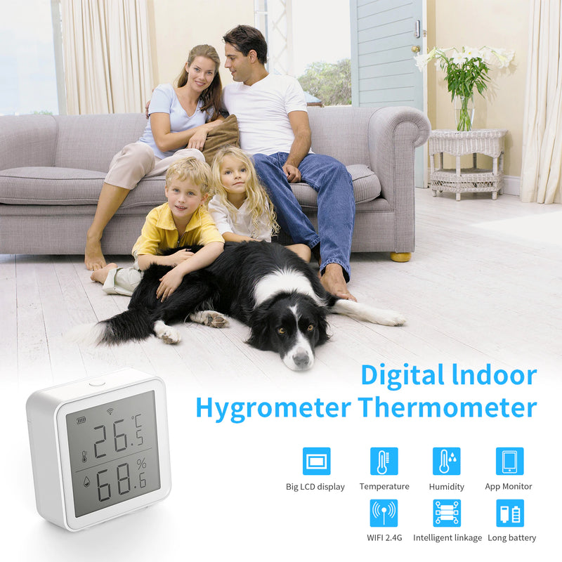 Load image into Gallery viewer, [TUYA Smart] WIFI Temperature And Humidity Sensor Indoor Hygrometer Thermometer With LCD Display - Polar Tech Australia
