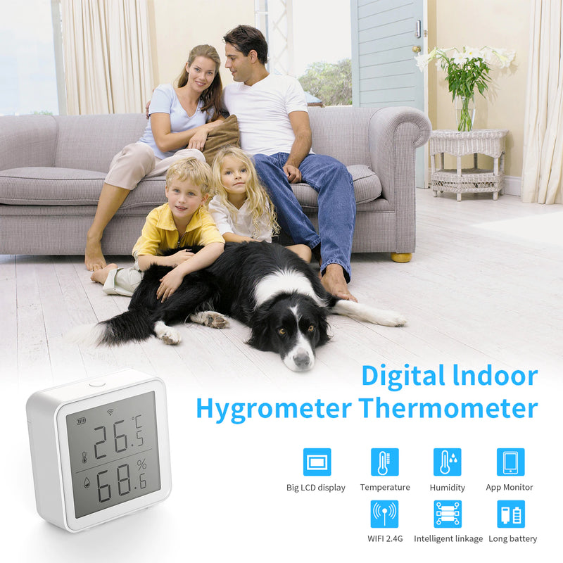 Load image into Gallery viewer, [TUYA Smart Home] WIFI Temperature And Humidity Sensor Indoor Hygrometer Thermometer With LCD Display - Polar Tech Australia

