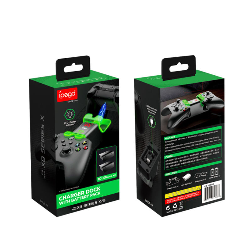 Cargue la imagen en el visor de la galería, Xboxes Series X &amp; S Luminous Base Dock Charging Station with Charging Indicator 2 Batteries - Polar Tech Australia
