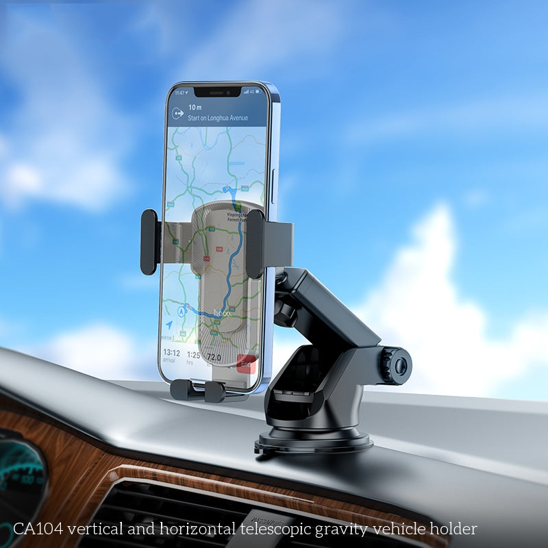 Load image into Gallery viewer, [CA104] HOCO Universal Dashboard &amp; Windscreen Mobile Phone Telescopic Gravity Auto-Lock Holder - Polar Tech Australia
