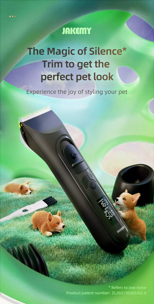 [JM-PE02] Jakemy Waterproof Rechargeable Cordless Electric Pet Hair Clipper Trimmer Pet Grooming Tool - Polar Tech Australia