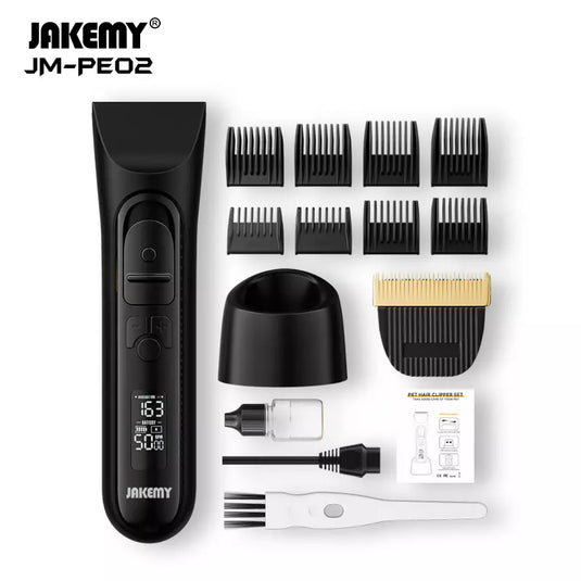 [JM-PE02] Jakemy Waterproof Rechargeable Cordless Electric Pet Hair Clipper Trimmer Pet Grooming Tool - Polar Tech Australia