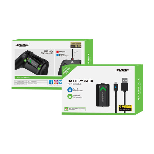 XBox One & Xbox Series S & Series X Wireless Controller Battery Backup Pack & Fast Charger - Game Gear Hub