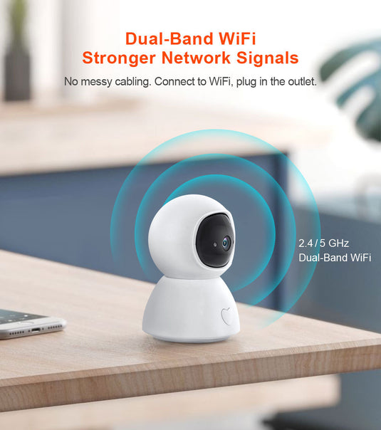 [TUYA Smart Home][Support Dual 2.5GHz/5GHz Band WIFI] Full HD 4MP Wireless WIFI indoor Security Camera - Polar Tech Australia