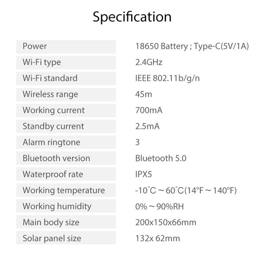 [TUYA Smart Home][Solar Powered] NEO Wireless Waterproof Outdoor Siren Light ans Sound Home Security Alarm - Polar Tech Australia