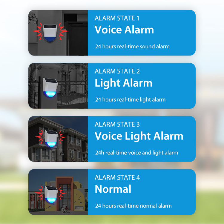 Cargue la imagen en el visor de la galería, [TUYA Smart Home][Solar Powered] NEO Wireless Waterproof Outdoor Siren Light ans Sound Home Security Alarm - Polar Tech Australia
