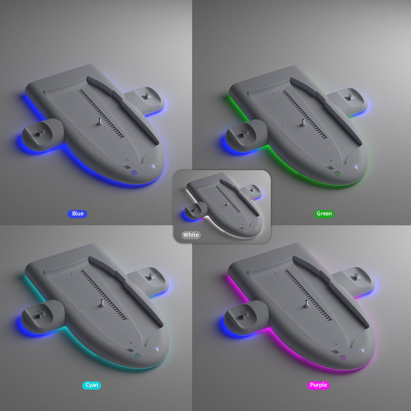 Cargue la imagen en el visor de la galería, PlayStation 5/PS5 -  Charging Dock Station Cooling Stand with RGB Light &amp; DualSense Controller Charging Slot - Polar Tech Australia
