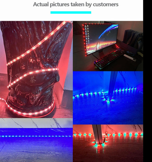 [TUYA Smart Home] IP65 Indoor Outdoor Waterproof Smart Remote Control RGB LED Light Strip Music/Game/Movie Synchronization - Polar Tech Australia