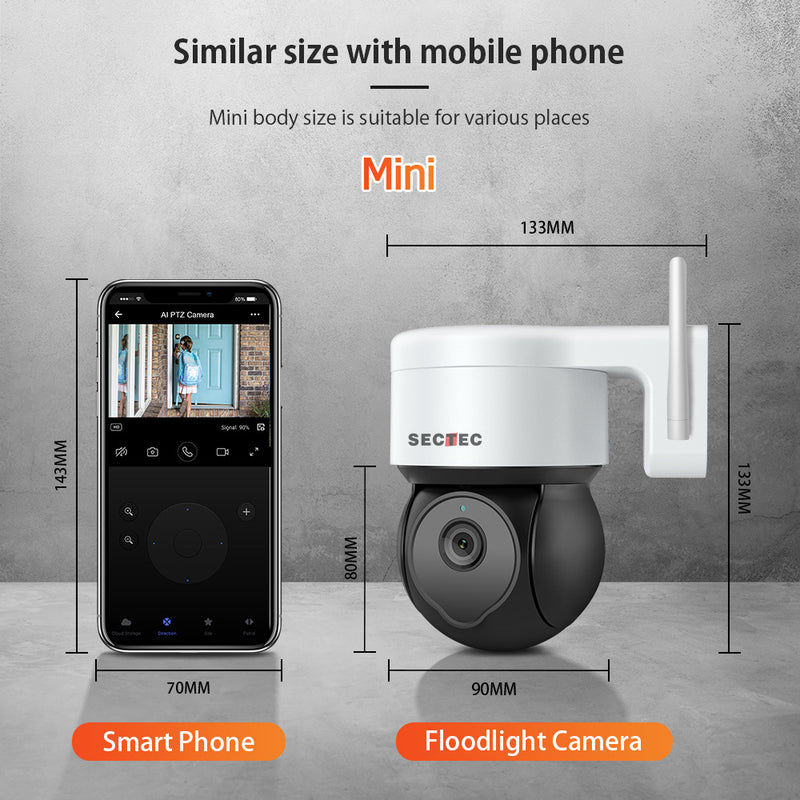 Cargue la imagen en el visor de la galería, [TUYA Smart Home][WIFI Version] Tuya HD 3MP Wireless WIFI Full Color Day &amp; night IP65 Outdoor PTZ Security Camera - Polar Tech Australia
