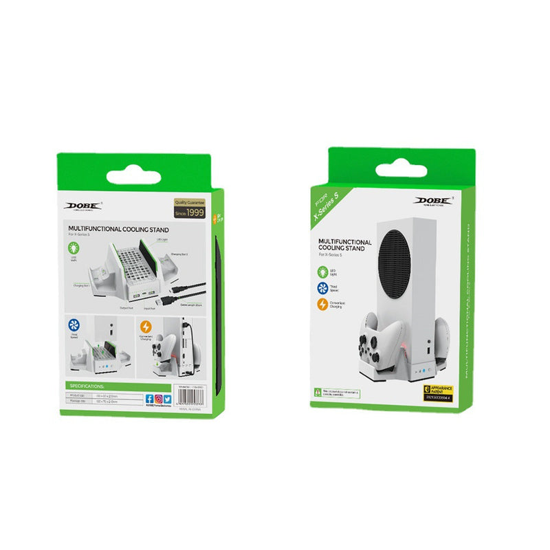 Load image into Gallery viewer, Xbox Series S - Cooling Fan Charging  Vertical Stand Dual Controller Charging Base - Game Gear Hub
