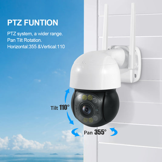 [TUYA Smart Home] Tuya 5MP Wireless WIFI Full HD IP65 Outdoor PTZ Security Camera - Polar Tech Australia
